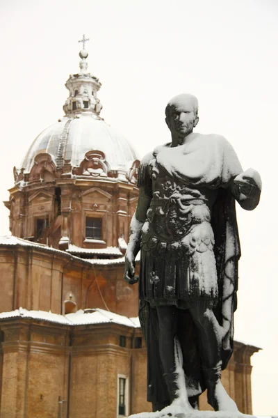 Rome covered by snow — Stock Photo, Image