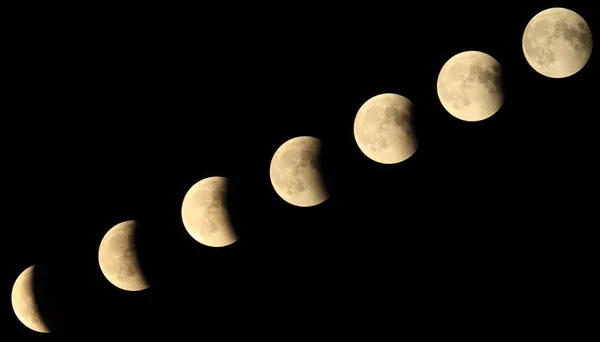 Phases of a lunar eclipse — Stock Photo, Image