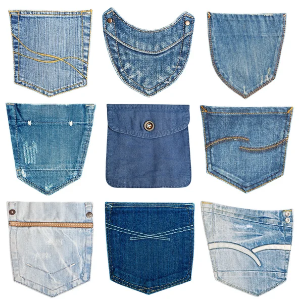 Kieszeni jeansów różnych — Zdjęcie stockowe