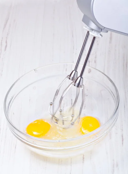 stock image Wire whisk and eggs