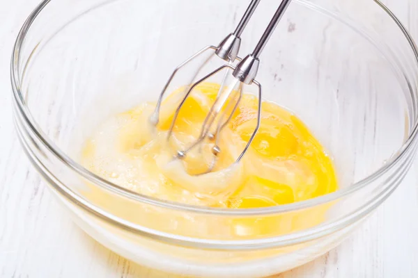 stock image Wire whisk and eggs