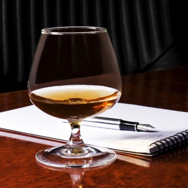 Glass of Cognac clipart