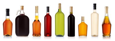 Set of Bottles isolated on white background clipart