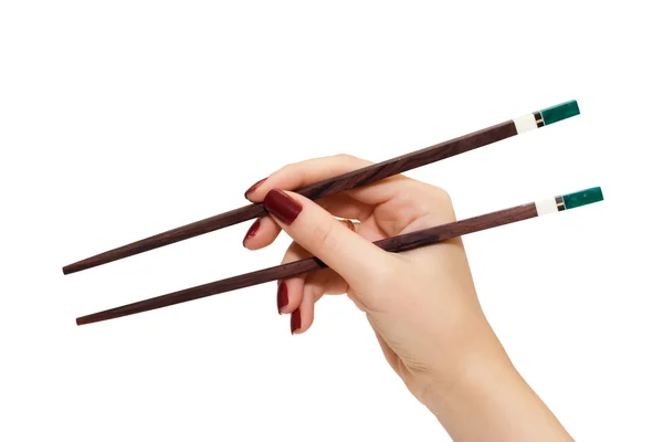 Chopsticks em uma mão — Fotografia de Stock
