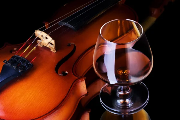 Cognac och violin — 图库照片
