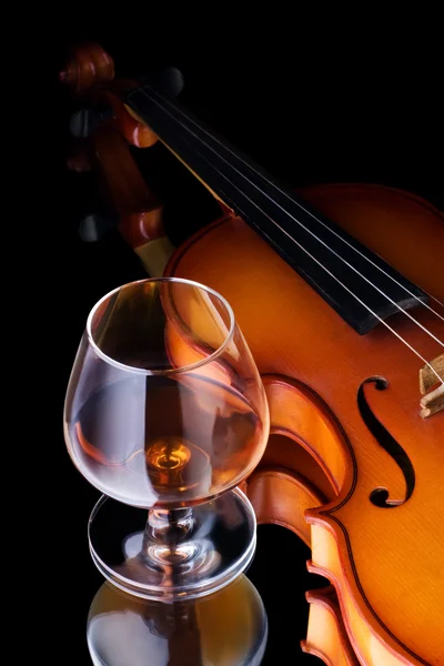 Cognac och violin — 图库照片
