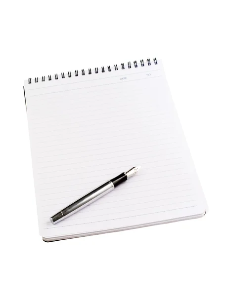 Noutbook and pen — Stock Photo, Image