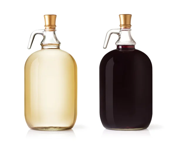 Conjunto de garrafas isoladas sobre fundo branco — Fotografia de Stock