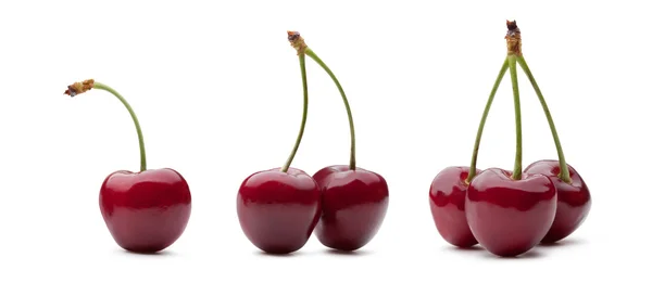 Cherry di piring — Stok Foto