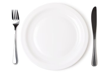 Empty kitchen plate clipart