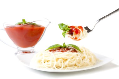 Spaghetti whit tomato sauce clipart