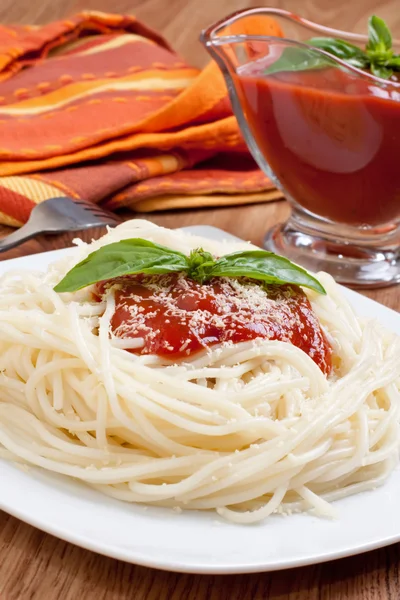 Spaghetti vittomatsås — Stockfoto