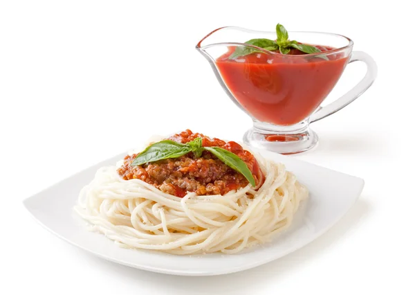 Espaguetis con salsa de tomate —  Fotos de Stock