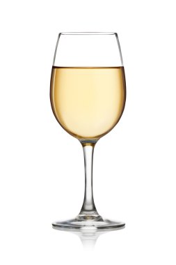 Glass of white wine clipart