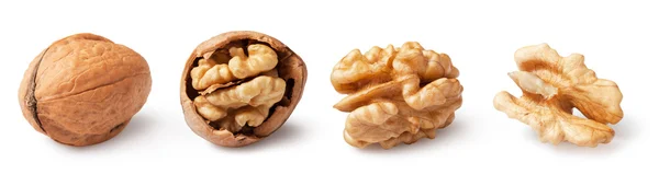 Орех и треснувший орех — стоковое фото