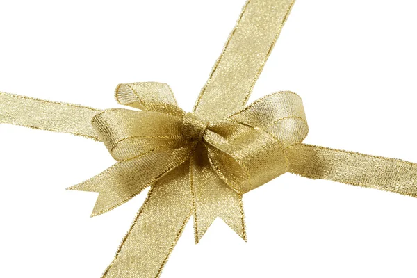Golden gift bow. — Stock Photo, Image