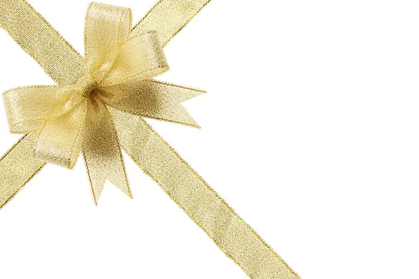 Golden gift bow. — Stock Photo, Image