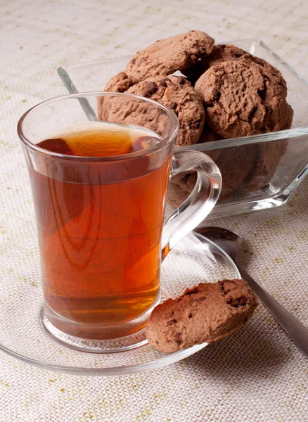 Biscotti al tè e cioccolato — Foto Stock