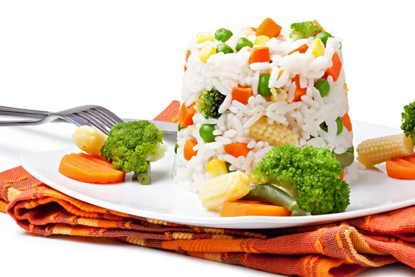Rice and vegetables — Stock Photo, Image
