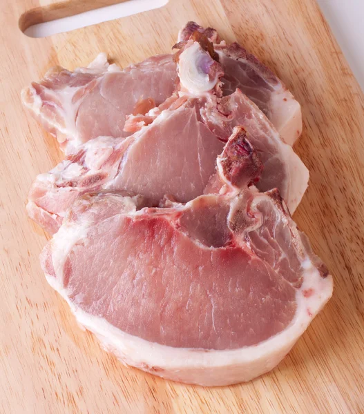 Costeleta de porco cru — Fotografia de Stock