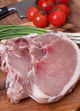 Raw pork cutlet clipart