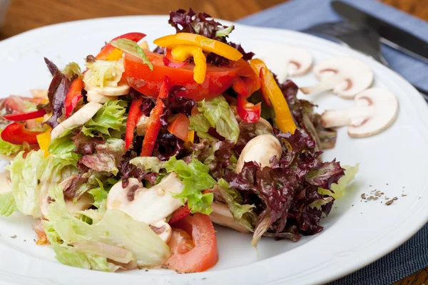 トマト、シャンピニオンとパプリカのサラダ — ストック写真