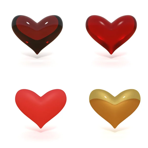 Set of hearts — Stock Photo, Image