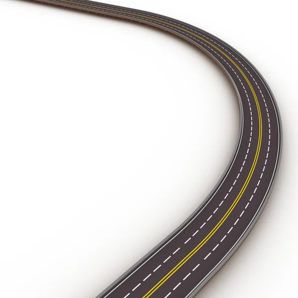 Auto-estrada ilustração 3d — Fotografia de Stock