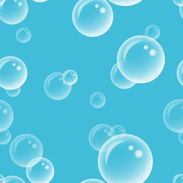 Wasserblasen nahtloses Muster — Stockvektor