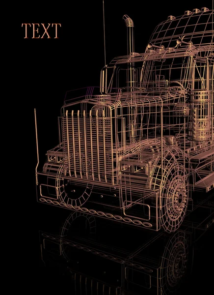 3D monter av lastbil — Stockfoto