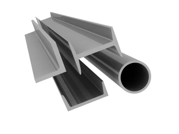 Fondo de alta tecnología - perfiles de aluminio — Foto de Stock