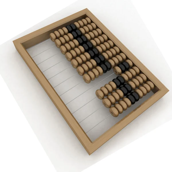 Abacus sobre um fundo branco — Fotografia de Stock