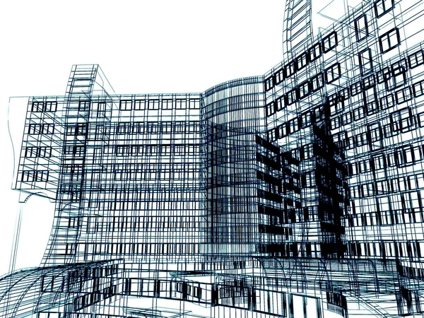 Abstraktes modernes Gebäude — Stockfoto