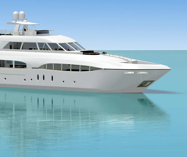 White pleasure yacht — Stock Photo, Image