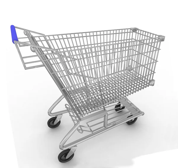 Empty shopping cart isolated on white background — Stock Photo, Image