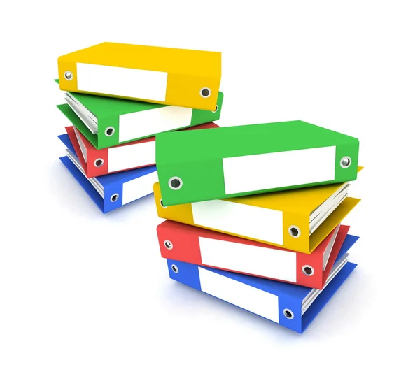 Kolor foldery na dokumenty — Zdjęcie stockowe