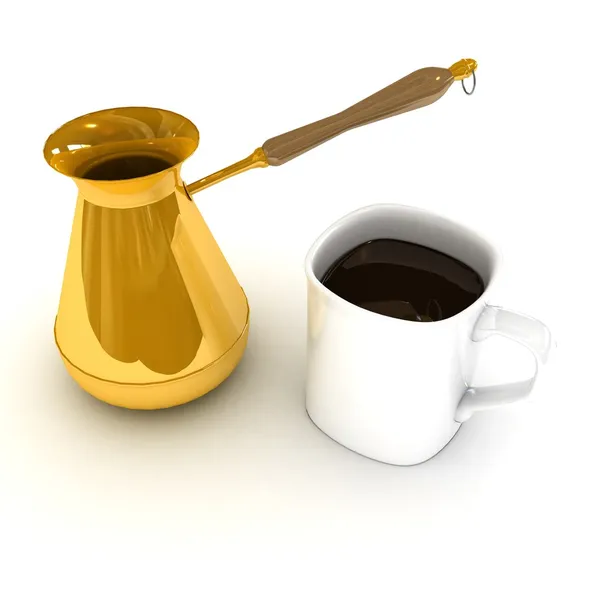 Cup of coffee with a turk — Stock Photo, Image