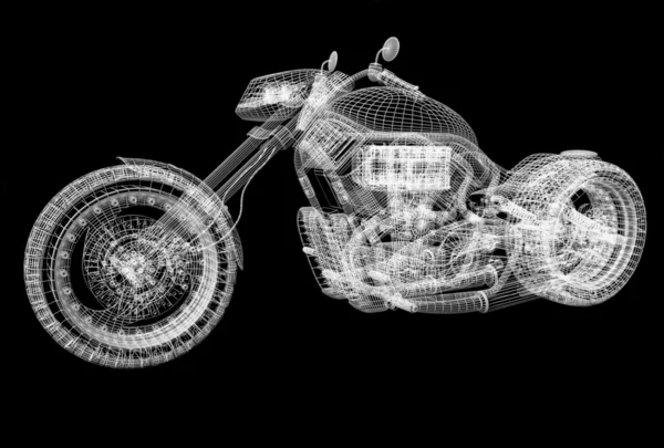 3D sport cykel svart bakgrund med reflektion — Stockfoto