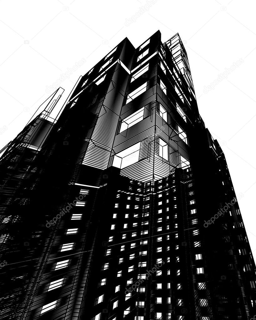 Abstract modern building