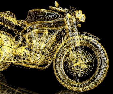 3d sport bike clipart