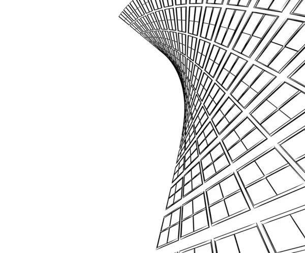 Abstraktní architektonických 3d konstrukce — Stock fotografie