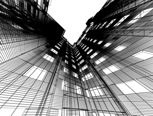 Абстрактное современное здание — стоковое фото