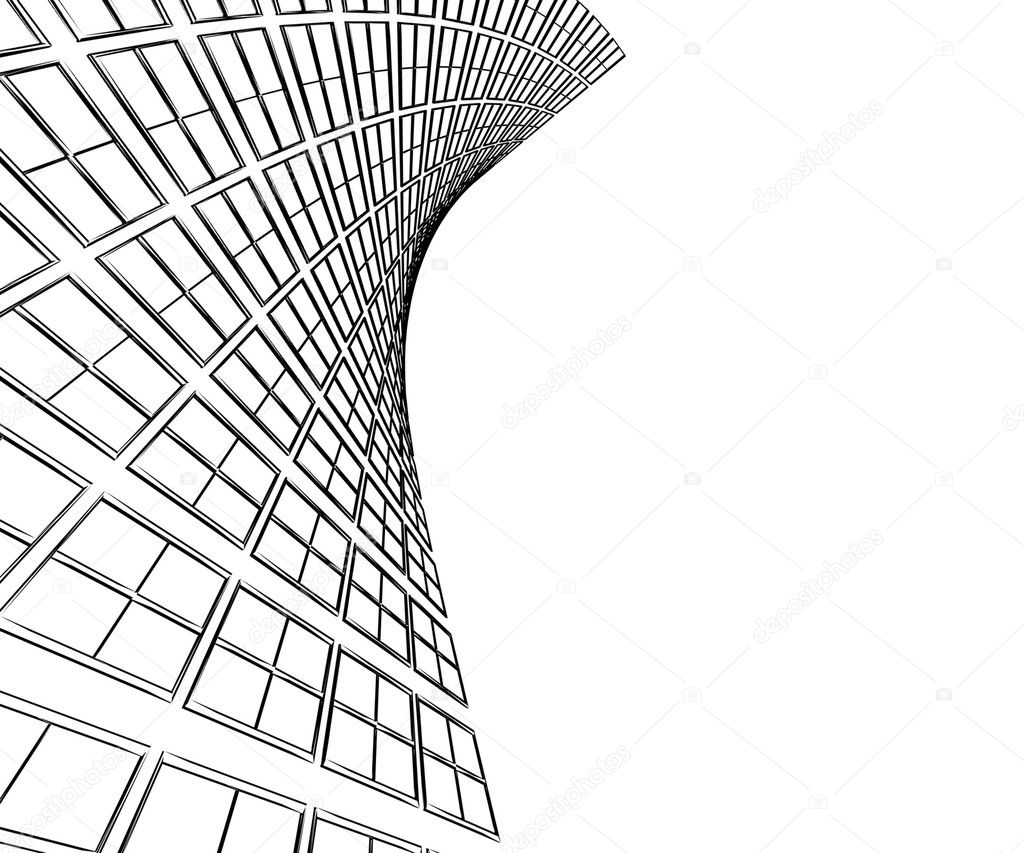 Abstract architectural 3D construction