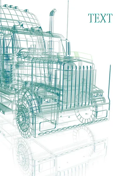 3D-vrachtwagen — Stockfoto