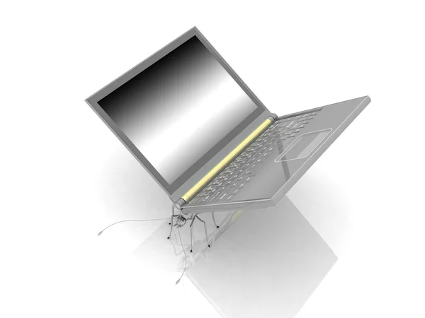 Vergelijkbaar met een insect laptop — Stockfoto