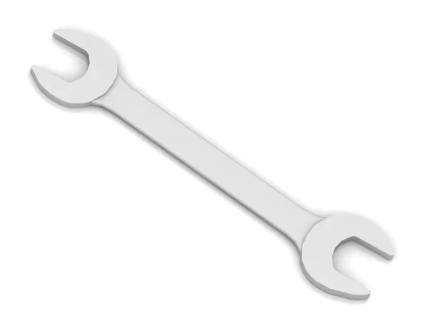 Schraubenschlüssel auf weißem Hintergrund — Stockfoto