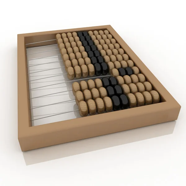 Abacus på vit bakgrund — Stockfoto