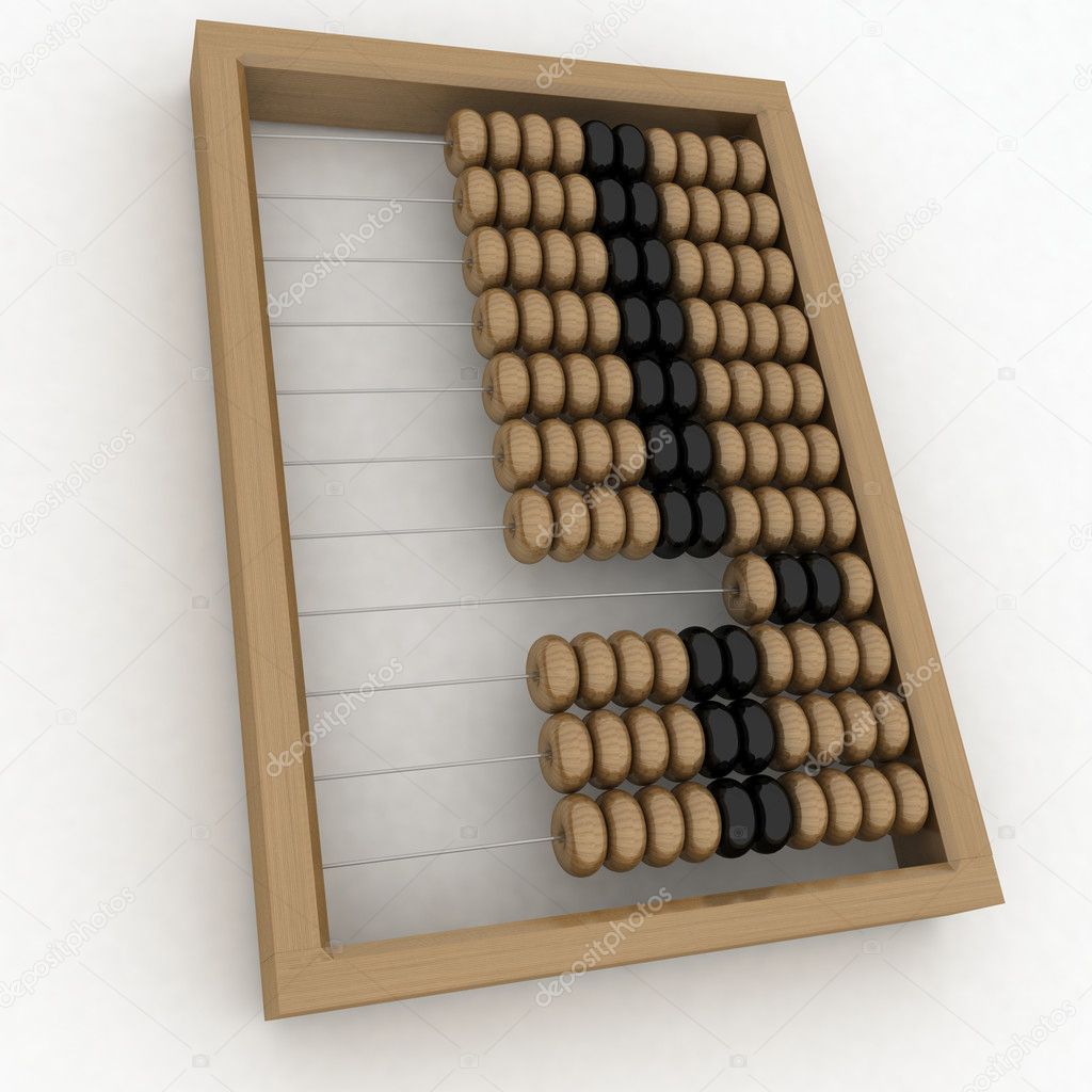Abacus a white background