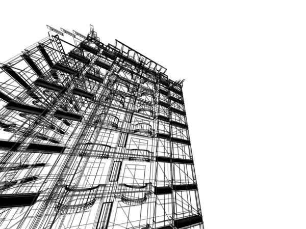 抽象的摩天大楼 — 图库照片