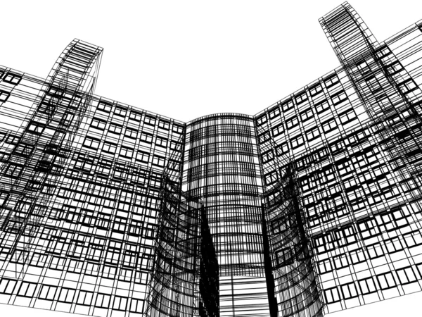 抽象的现代建筑 — 图库照片